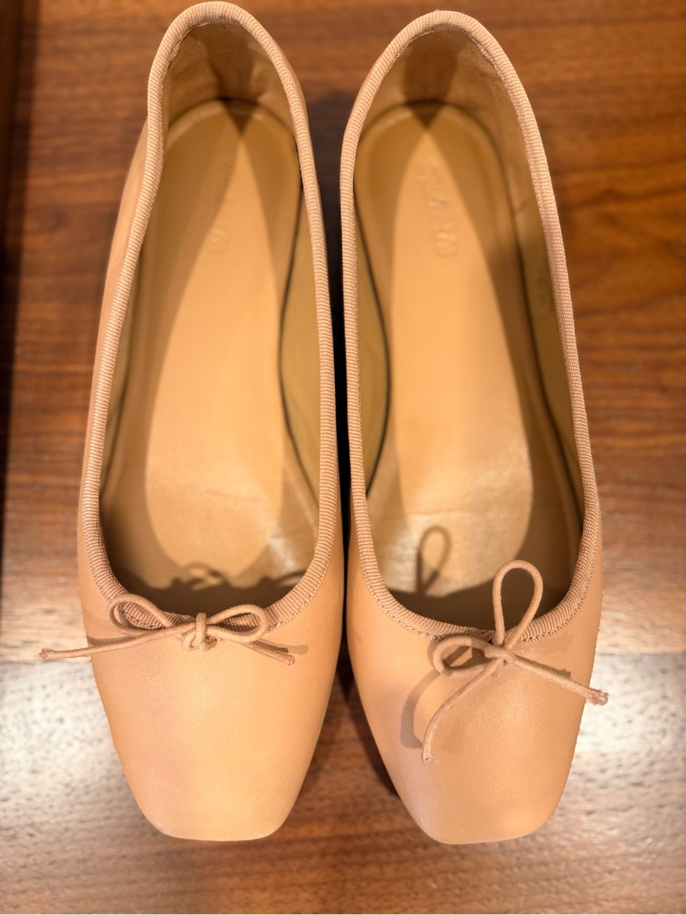 Madewell Tan Ballet Flats with Bow - Women